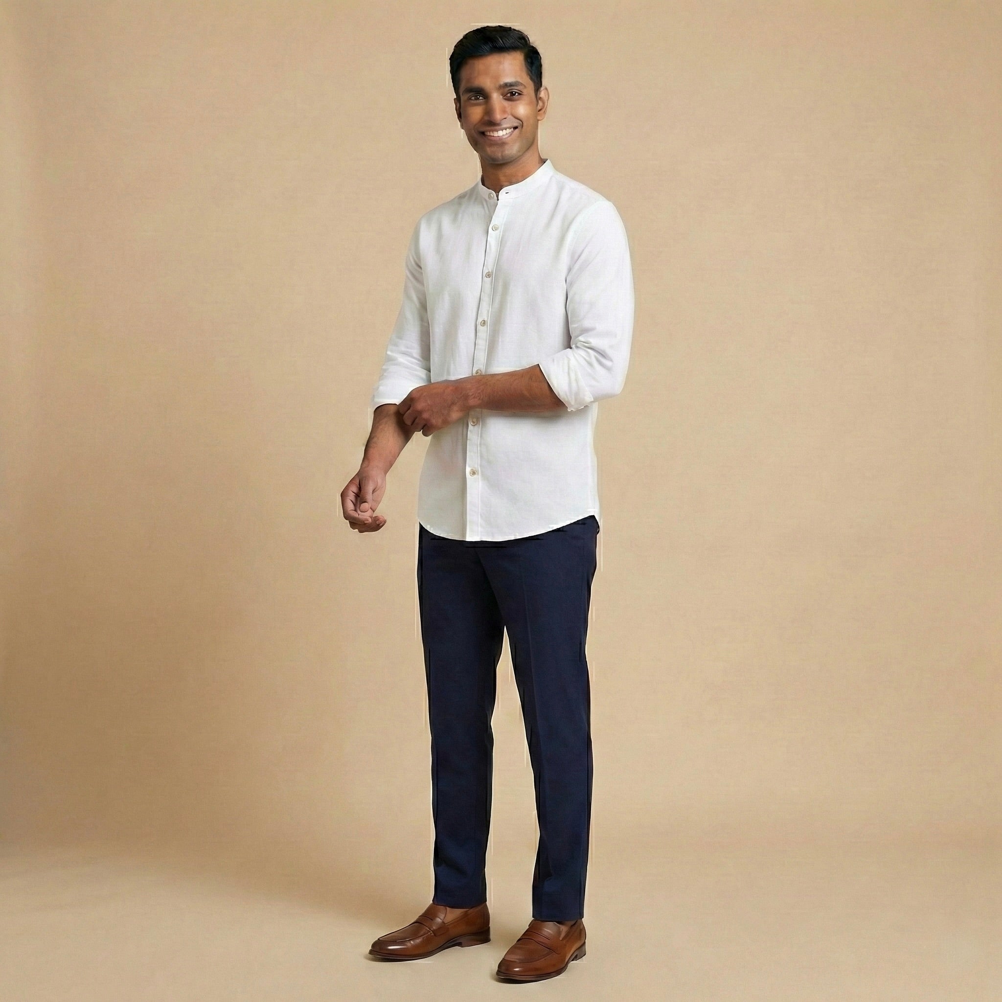 Mandarin Collar Shirts - Elvaan