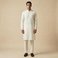 Plain Kurta Set - Ivory - Elvaan