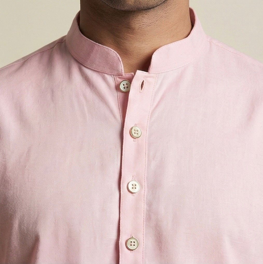 Plain Kurta Set - Pink - Elvaan