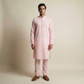 Plain Kurta Set - Pink - Elvaan